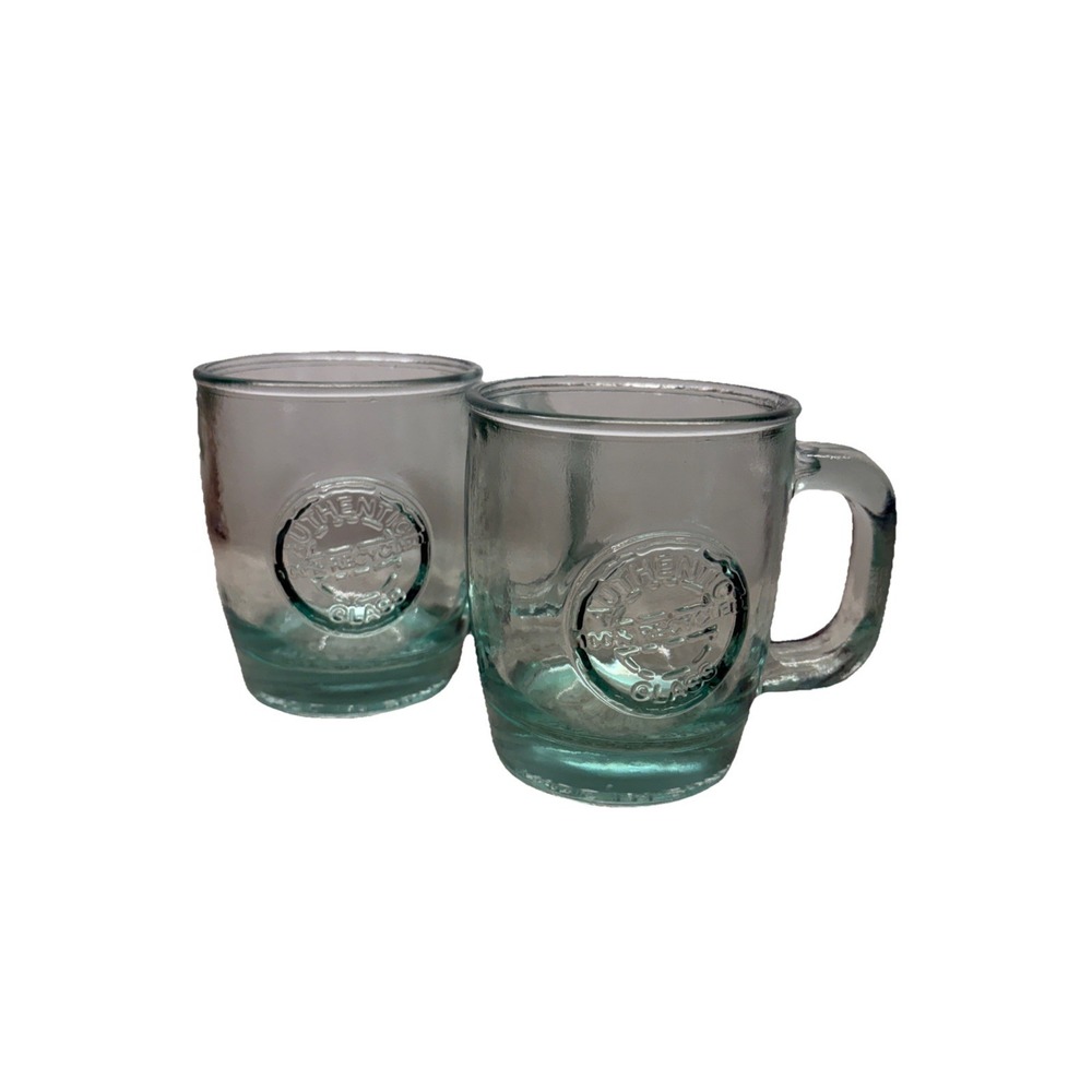 VTG Authentic  100% Recycled Drinking Glass Mug Cup EUC